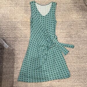 MIKI THUMB - Patterned Sleeveless Teal Dress (limited edition model)